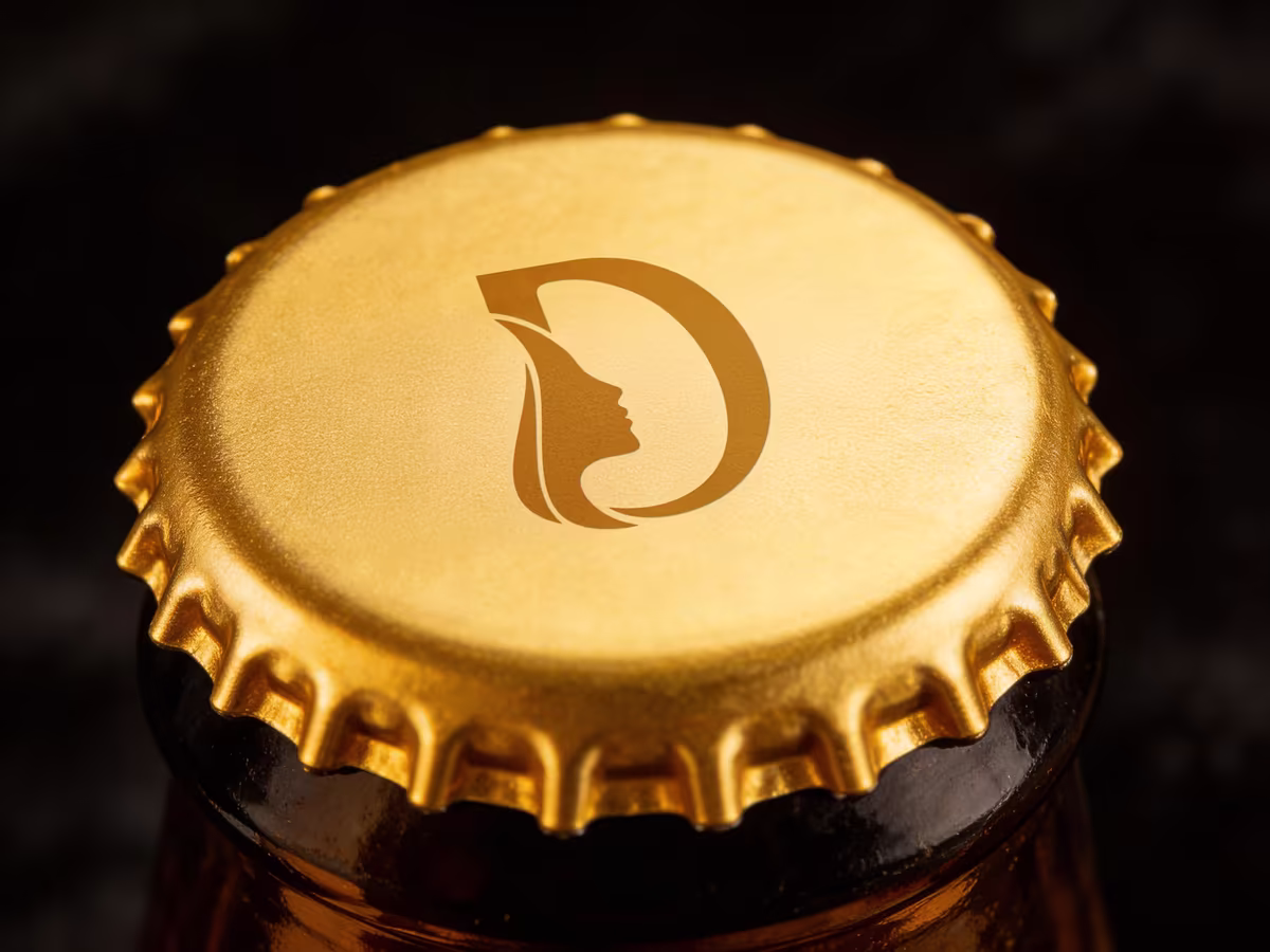 Dam Bottle cap branding mockup