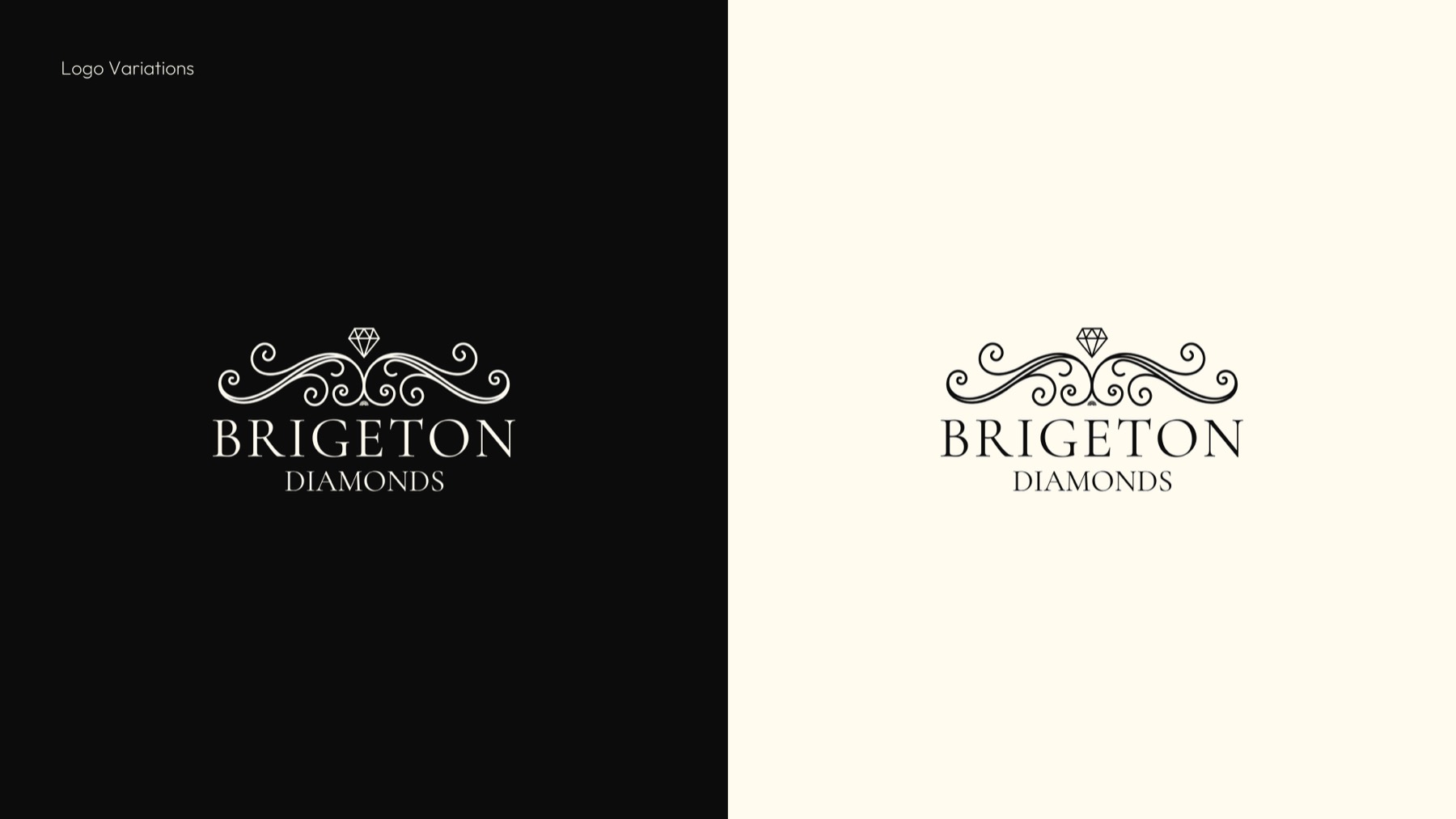 Brigeton Diamonds branding presentation frame 11