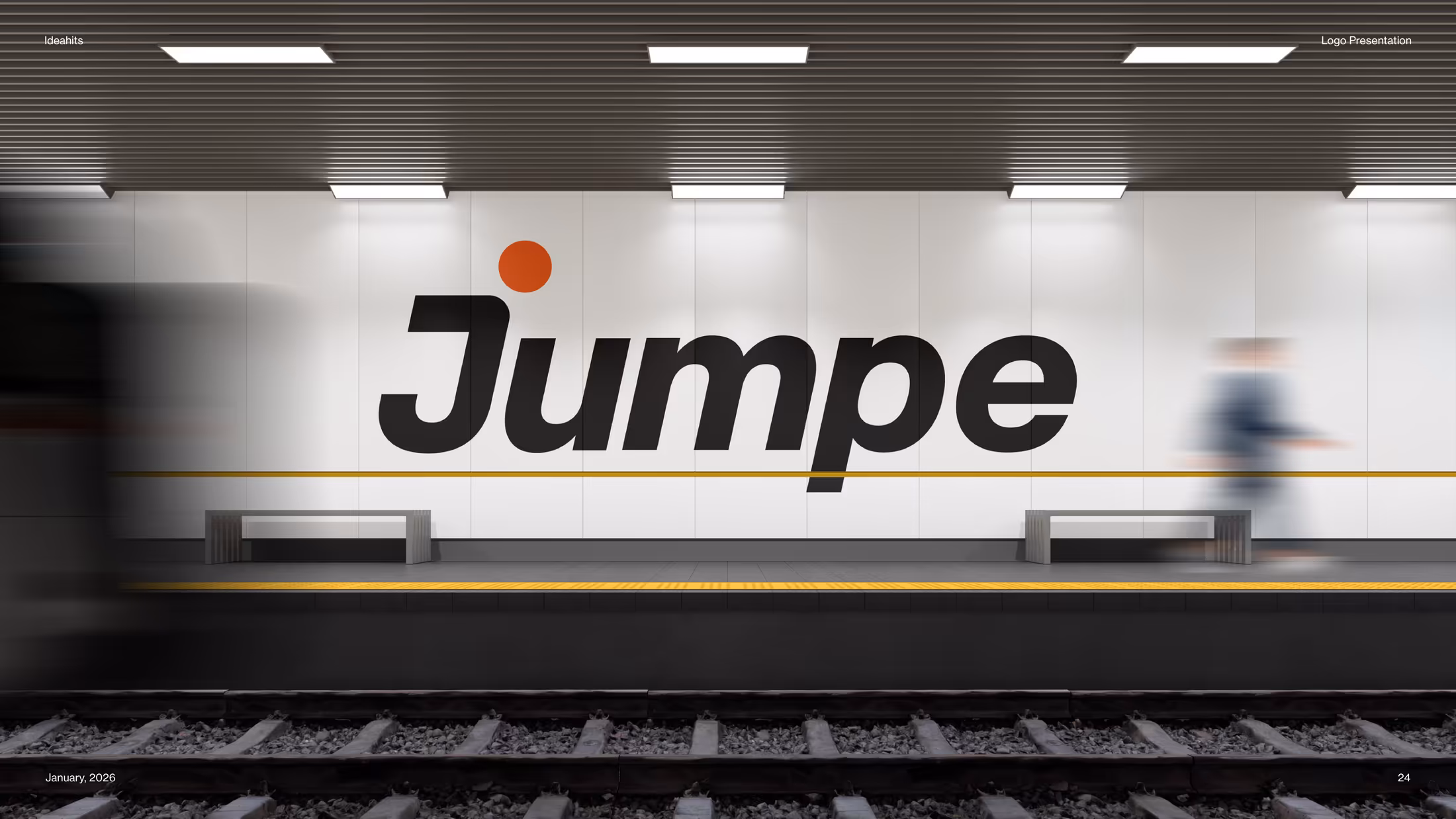 Jumpe station wall branding slide