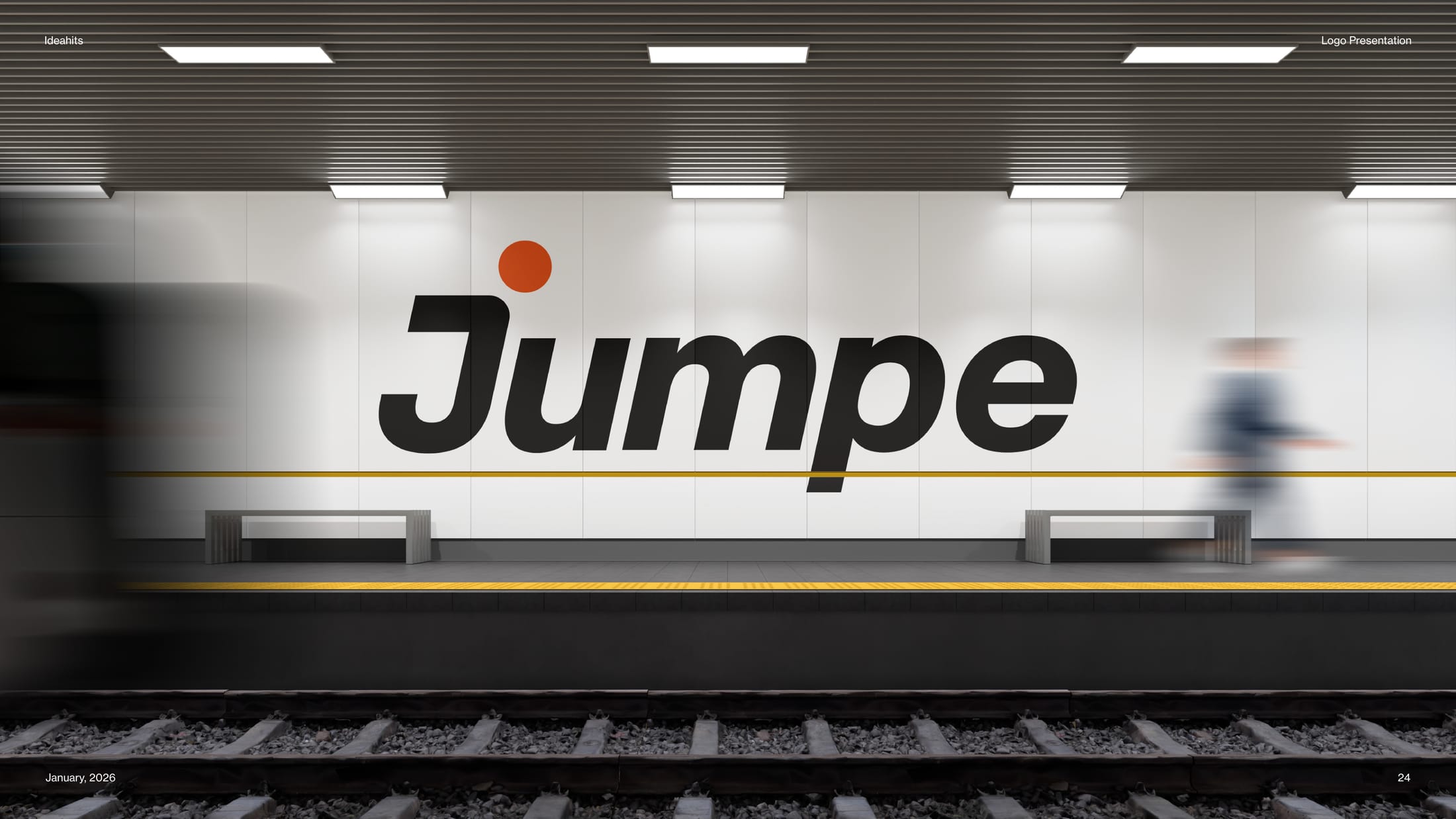 Jumpe brand packaging — product box with full identity system