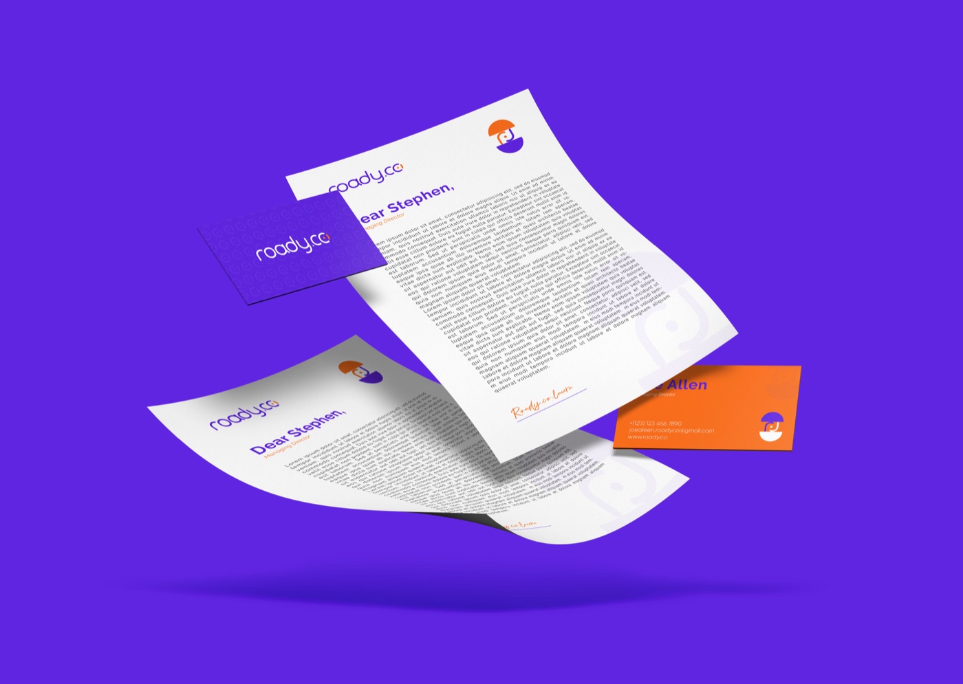 Branded stationery set