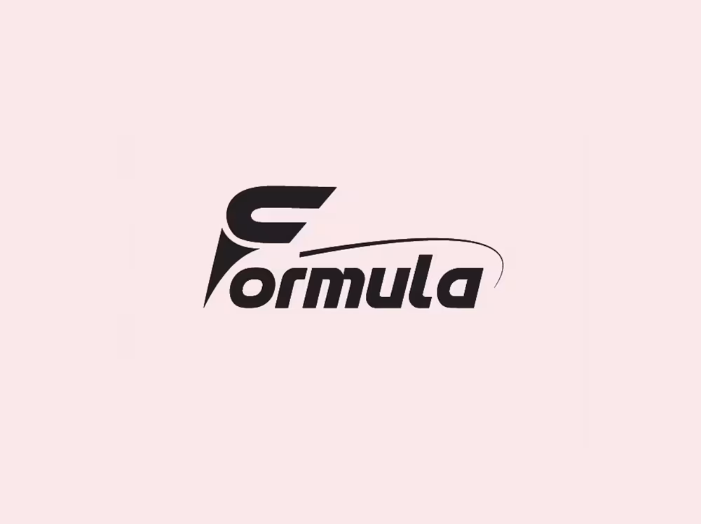 Formula logo design on blush background