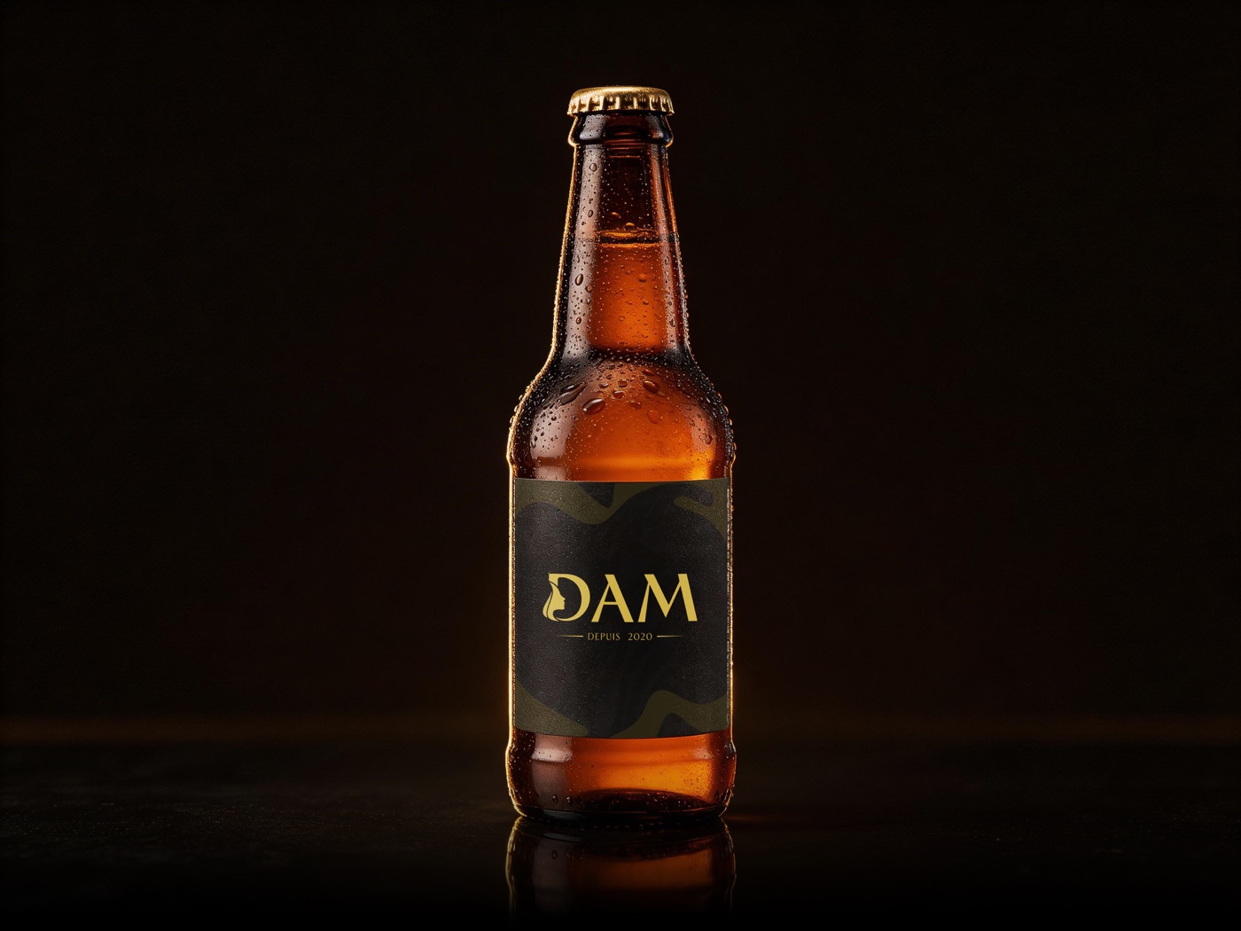 Dam bottle label design