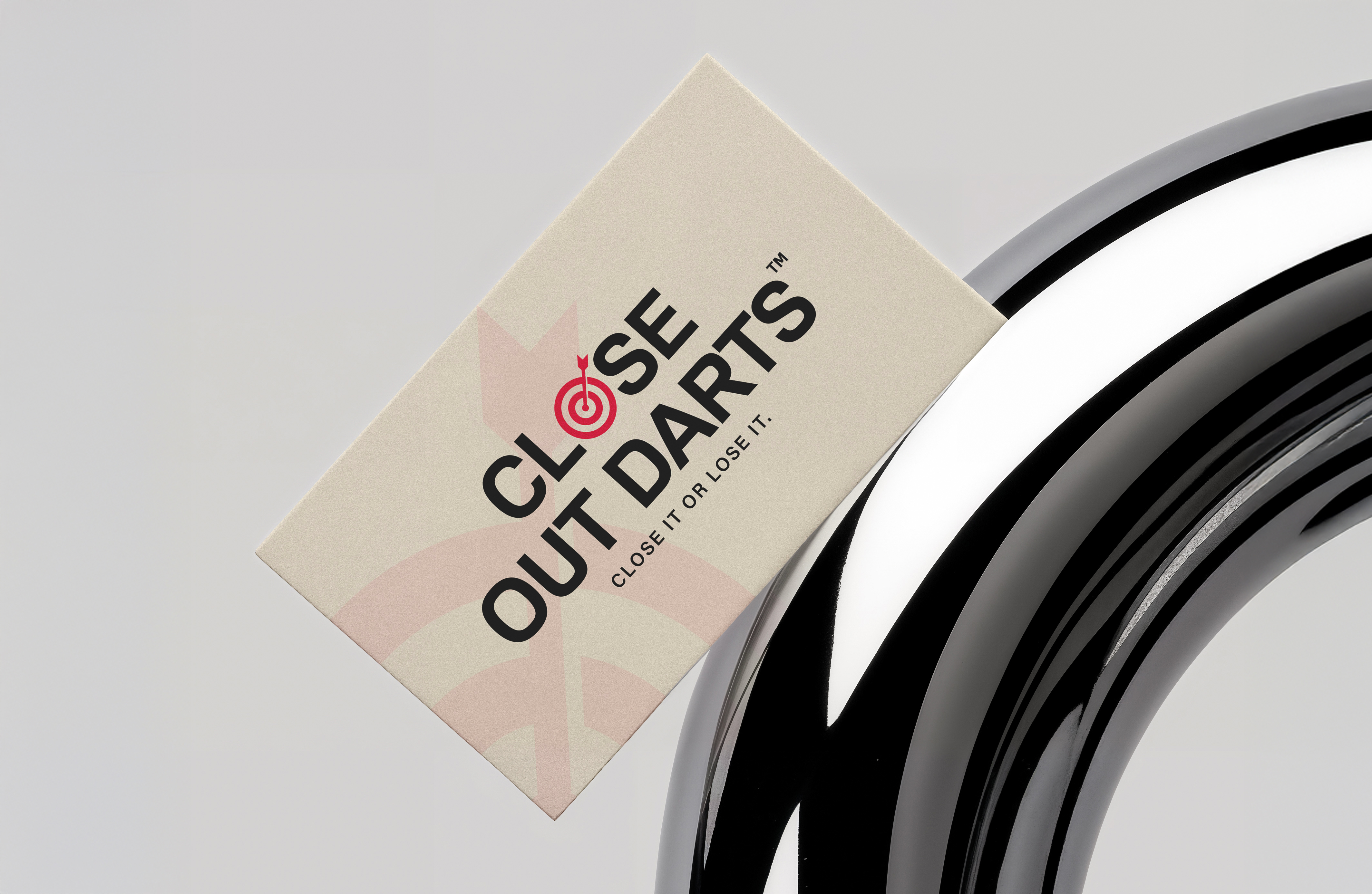 The logo is shown where customers will actually see it.