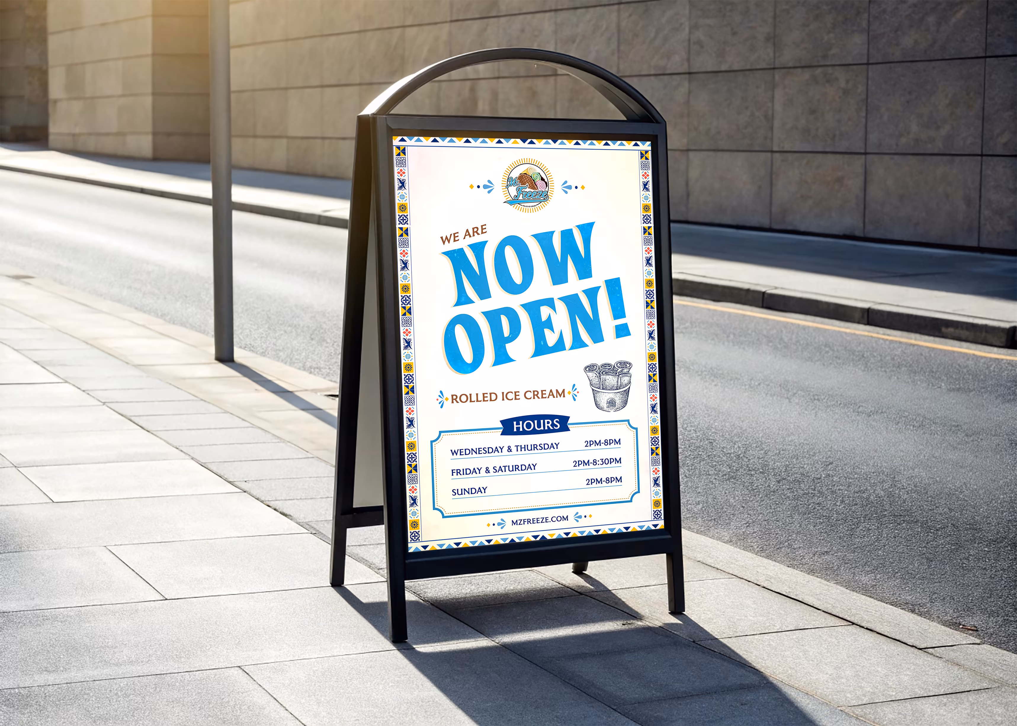 Outdoor advertising signage mockup