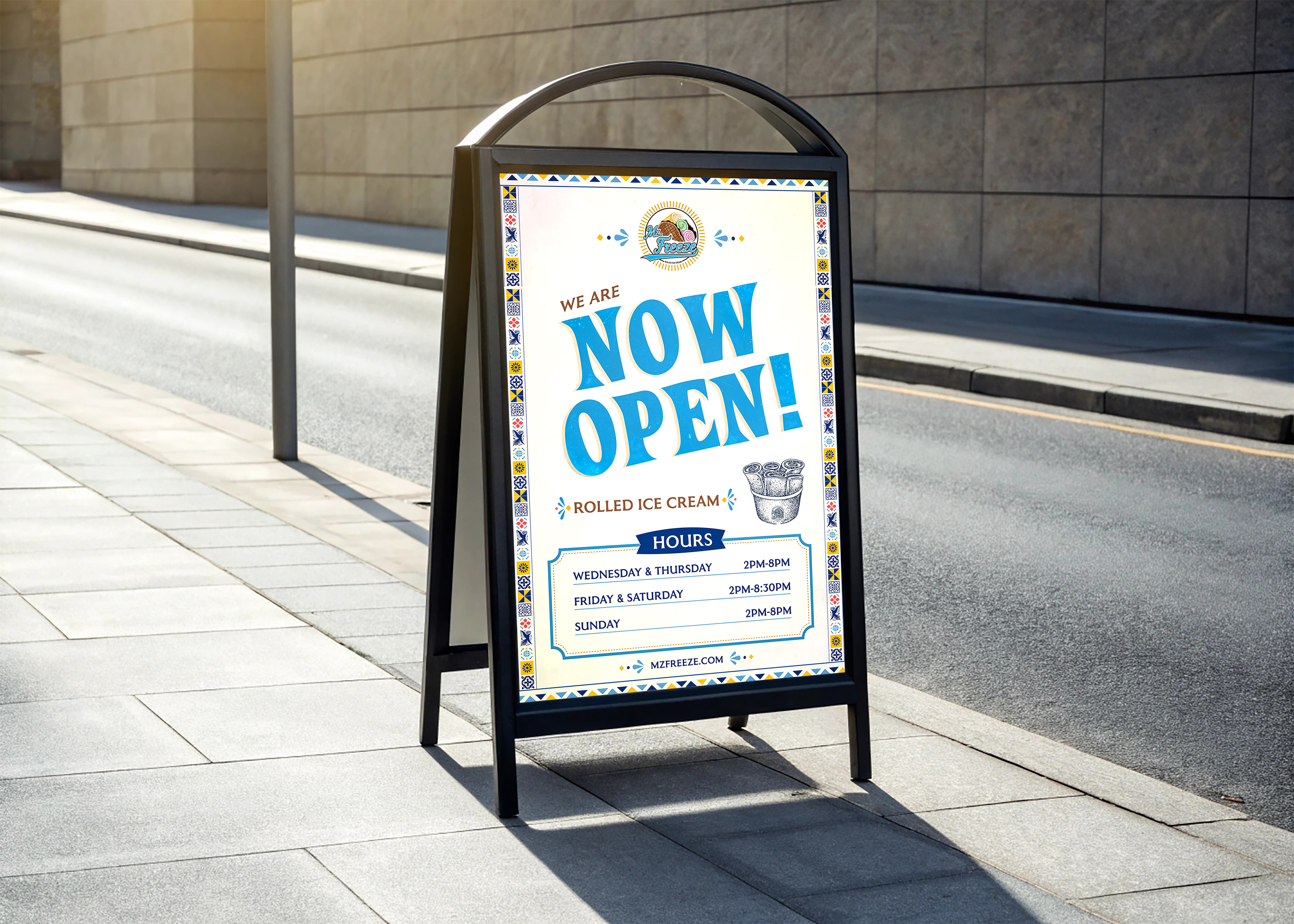 Outdoor advertising signage mockup