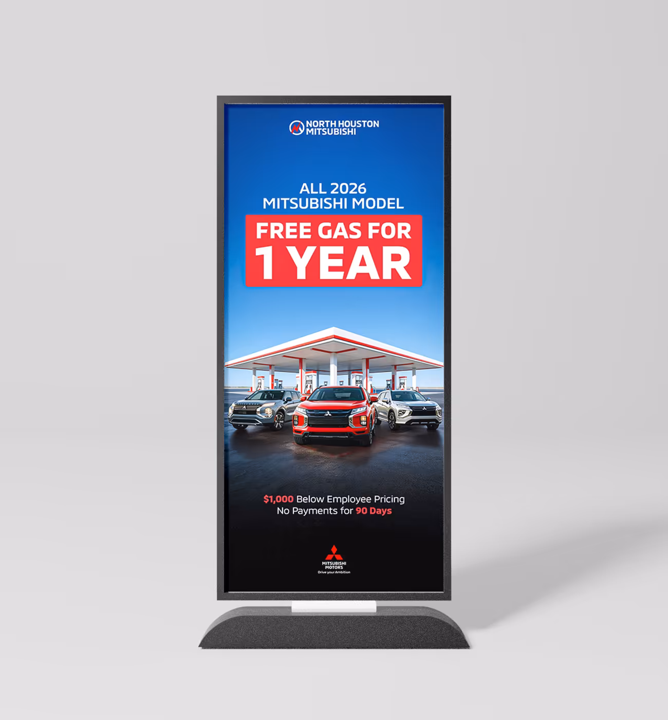3D trade show signage render