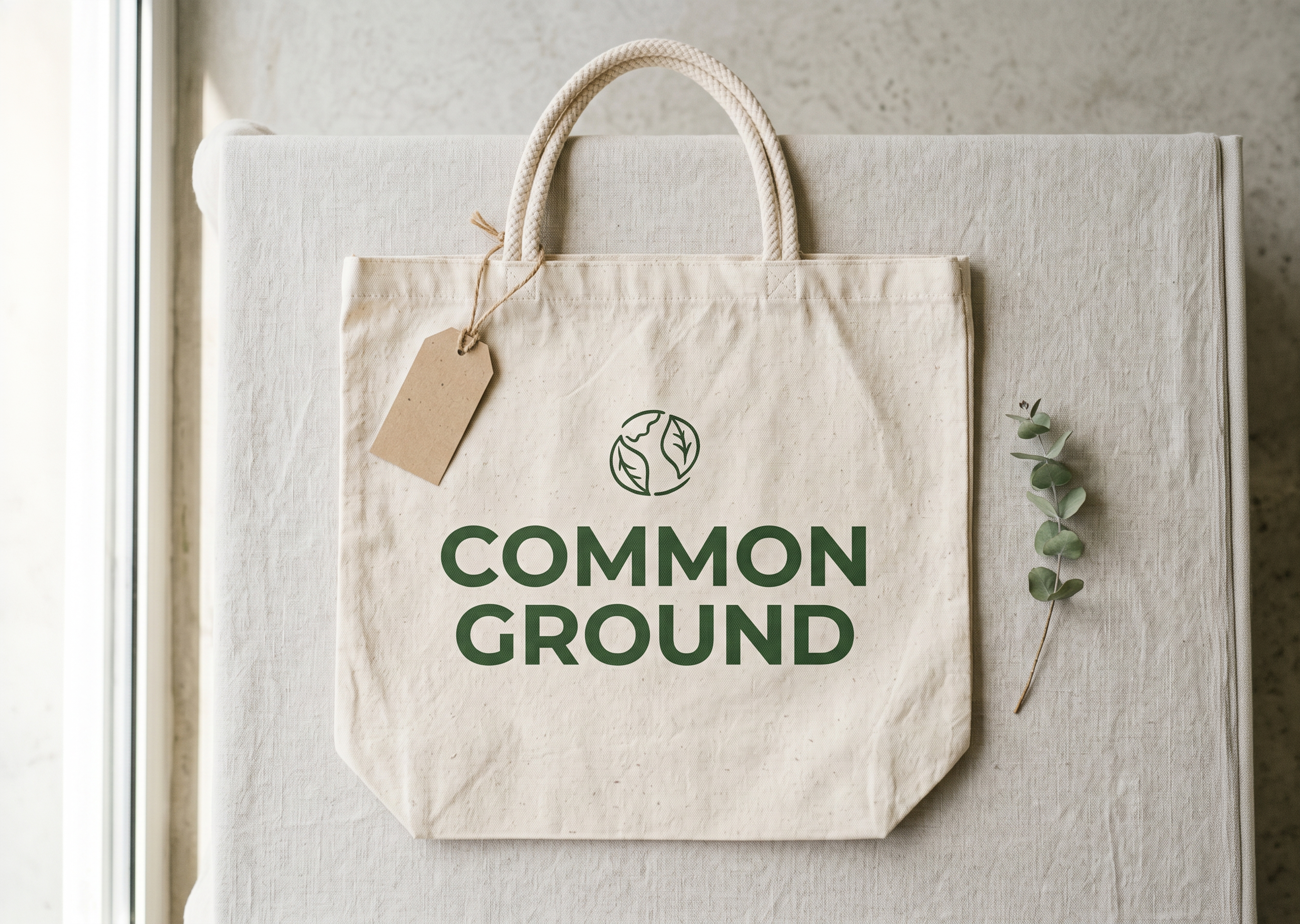 Branded tote bag mockup