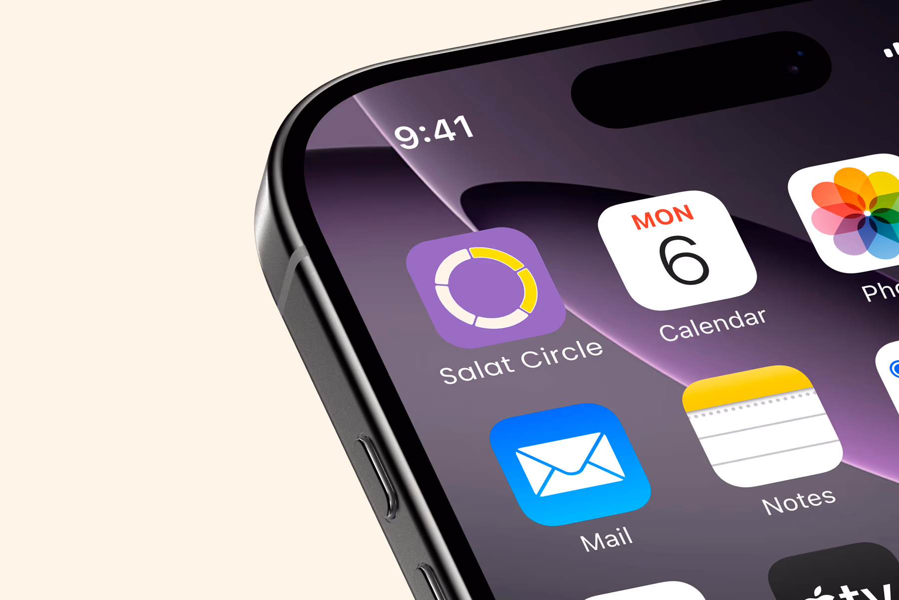 Salat Circle app icon mockup