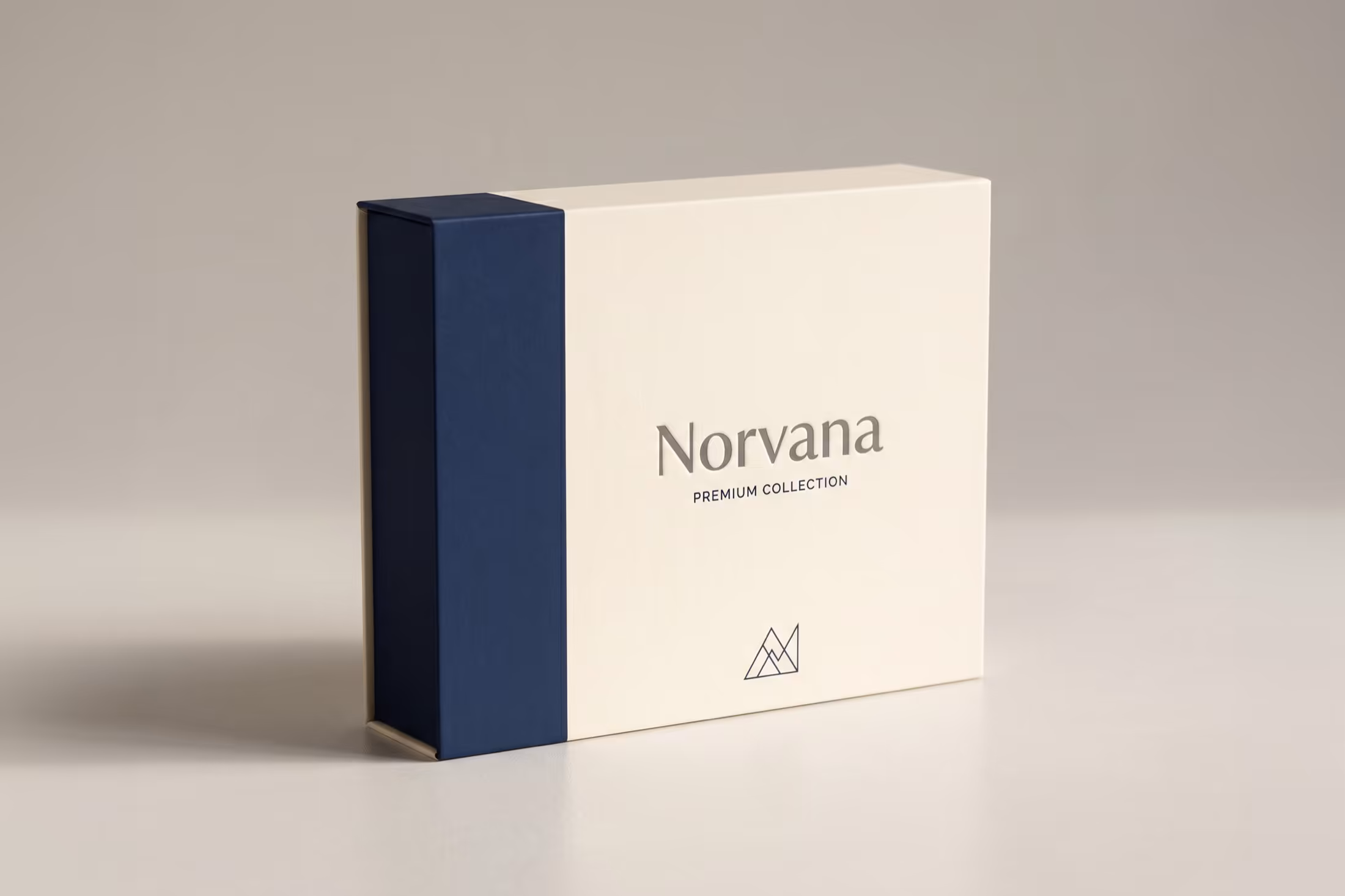 Premium gift box packaging mockup