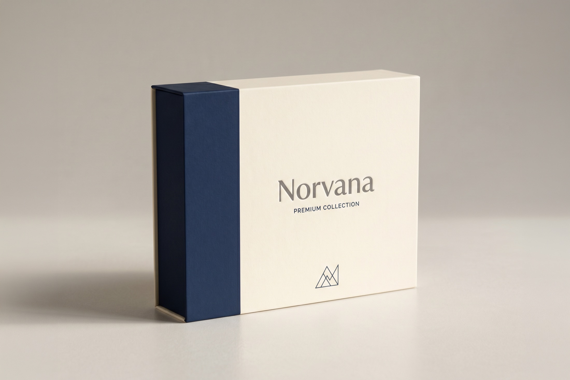 Premium gift box packaging mockup