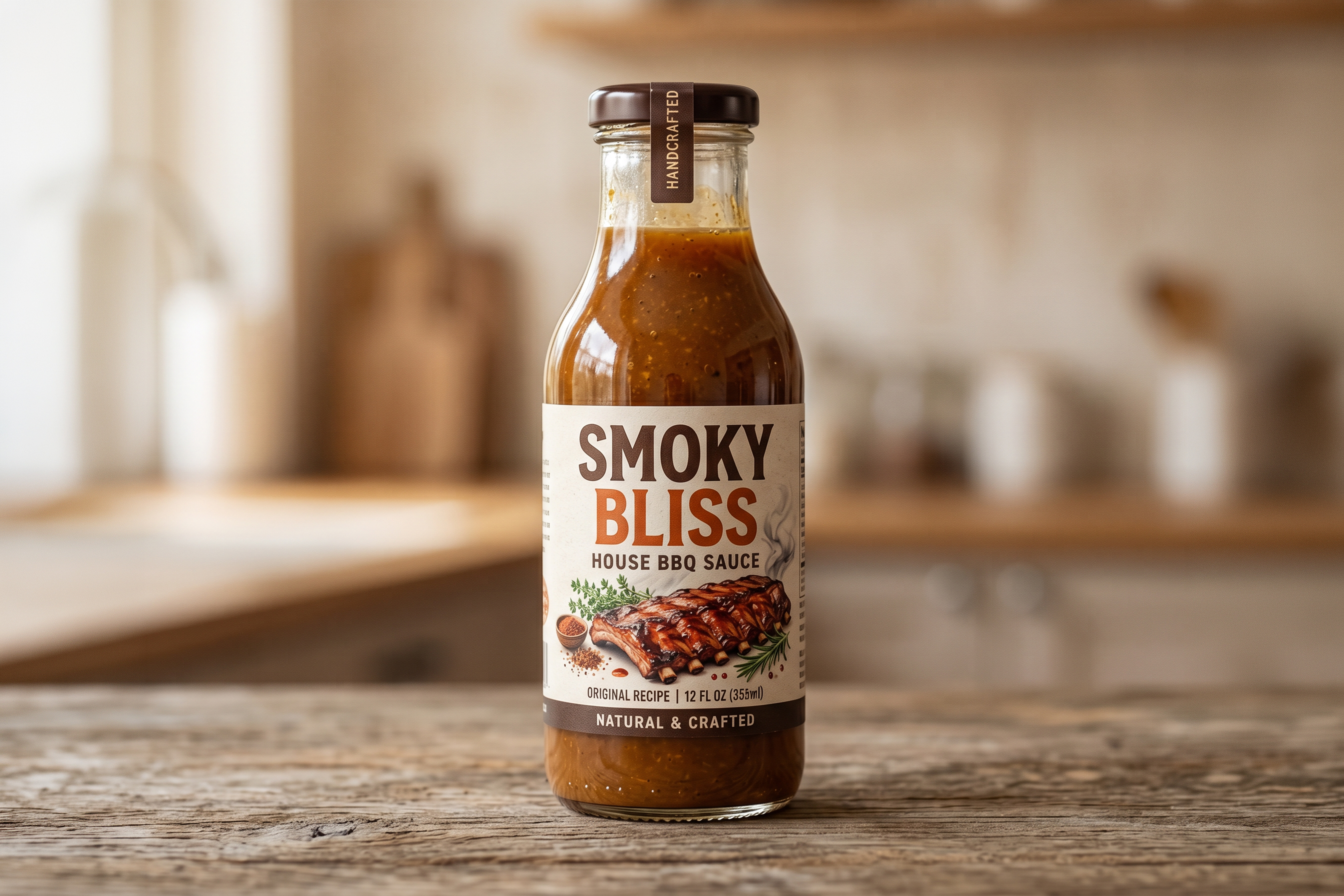 Food label design close-up