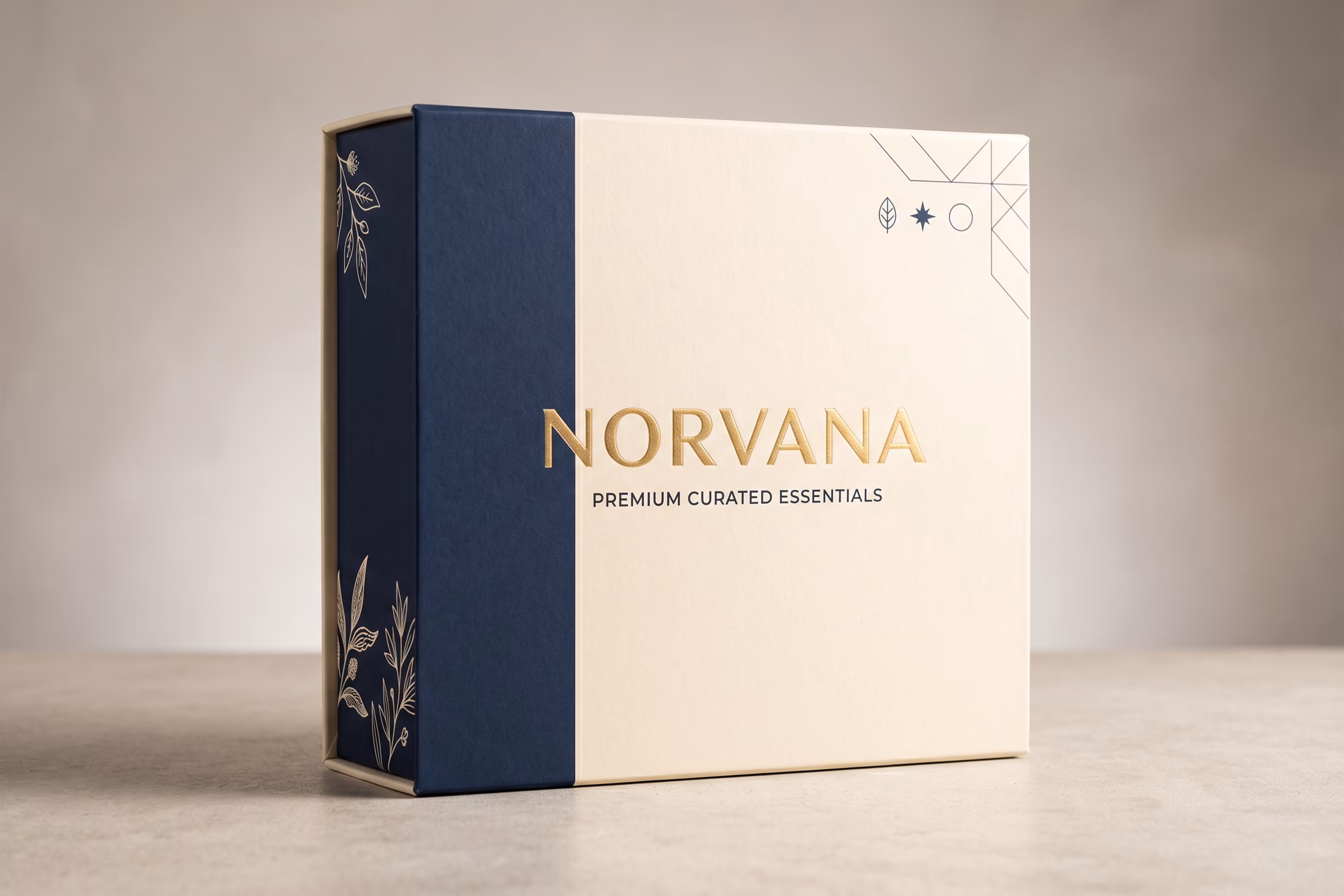 Retail packaging design mockup
