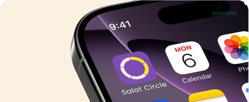 Salat Circle app icon shown on a mobile home screen
